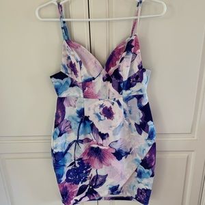 Blue and purple dress